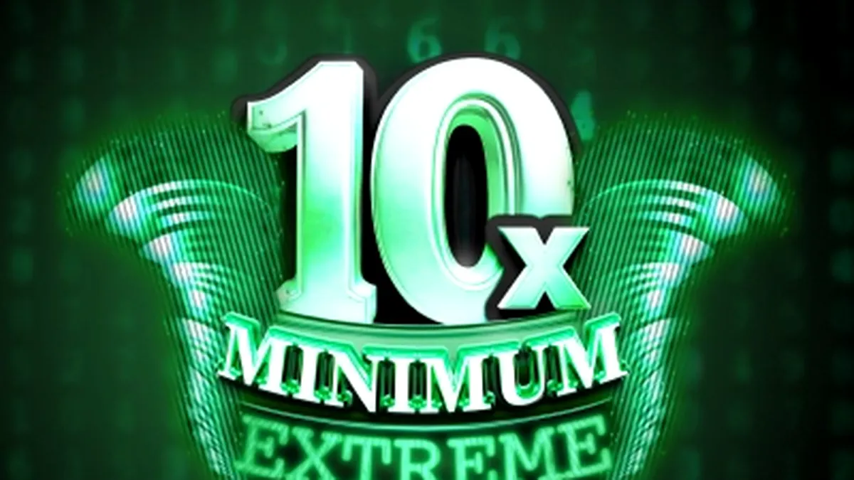 Interface do slot 10x Minimum Extreme com design minimalista de números