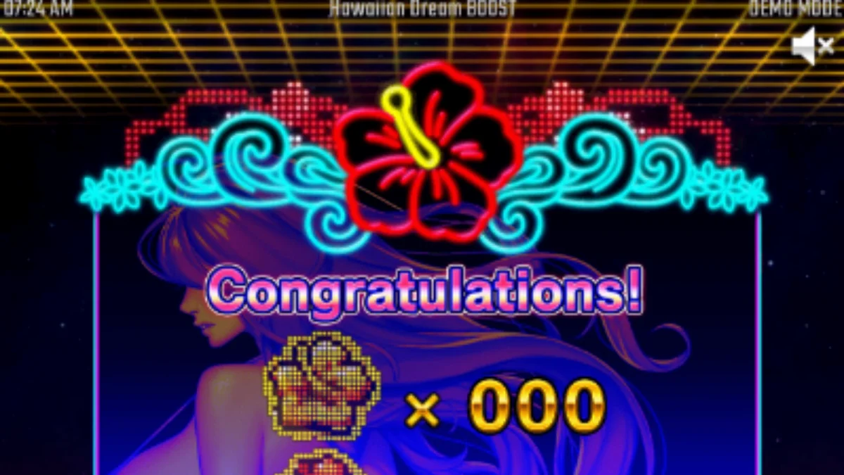 Interface mobile do slot Hawaiian Dream Boost em um smartphone